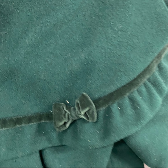 Rothschild Girl's Green Wool Pea coat 6 - Picture 3 of 9